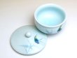 Photo3: Yunomi Tea Cup with Lid for Green Tea Seihakuji Kawasemi Kingfisher (3)