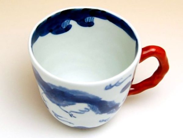 Photo3: Mug Unryu Dragon (Red) (3)