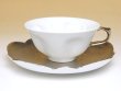 Photo2: Tea Cup and Saucer Hakuji ginsai (Silver) SAKURA shaped Cup (2)