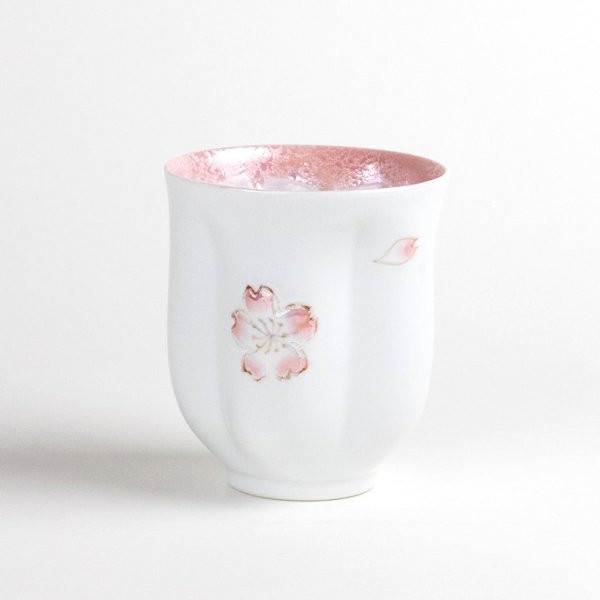 [Made in Japan] Mai Sakura (Pink) Japanese green tea cup / SAKURA type(wooden box)