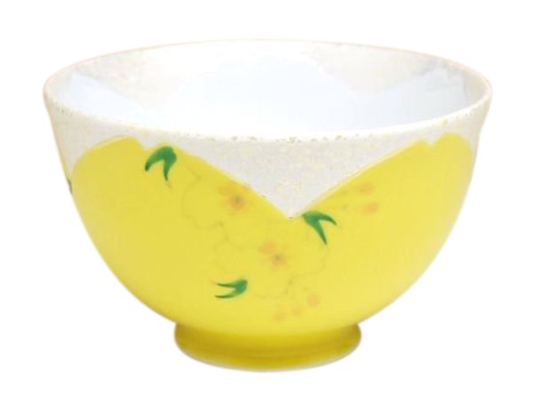 [Made in Japan] Hanano mai Sakura (Yellow) rice bowl