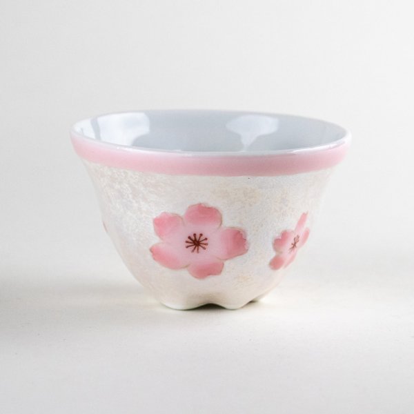 Photo1: Yunomi Tea Cup for Green Tea Nijisai Sakura Cherry blossoms (1)