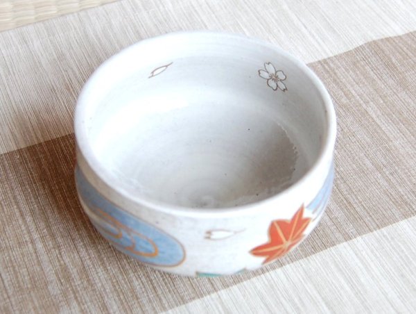 Photo4: Tea Bowl Nishiki tatsuta-kawa (4)