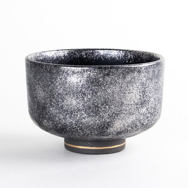 Photo2: Matcha Bowl Nishiki-Platinum Tataki with Wooden Box (2)