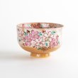 Photo1: Matcha Bowl Cherry Blossom Pattern Nishiki-Sakura with Wooden Box (1)