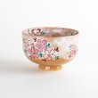 Photo2: Matcha Bowl Cherry Blossom Pattern Nishiki-Sakura with Wooden Box (2)