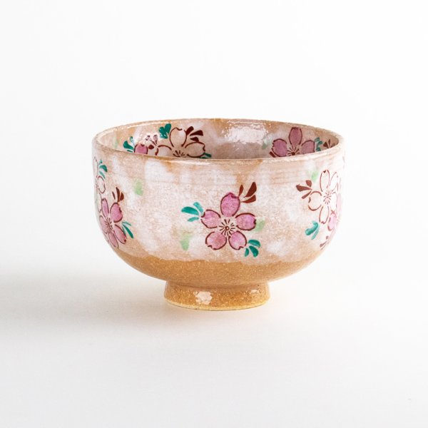 Photo3: Matcha Bowl Cherry Blossom Pattern Nishiki-Sakura with Wooden Box (3)
