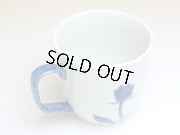 Photo2: Mug Bara Rose (Blue) (2)