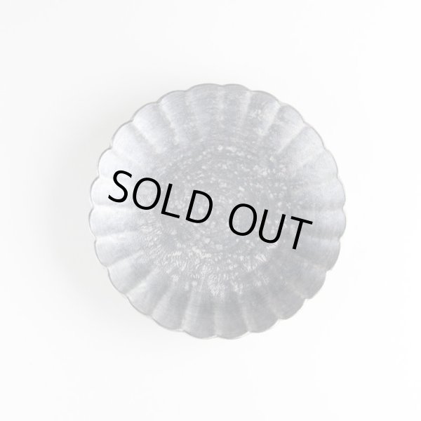 Photo2: Medium Plate Gin geshou Silver (14cm/5.5in) (2)