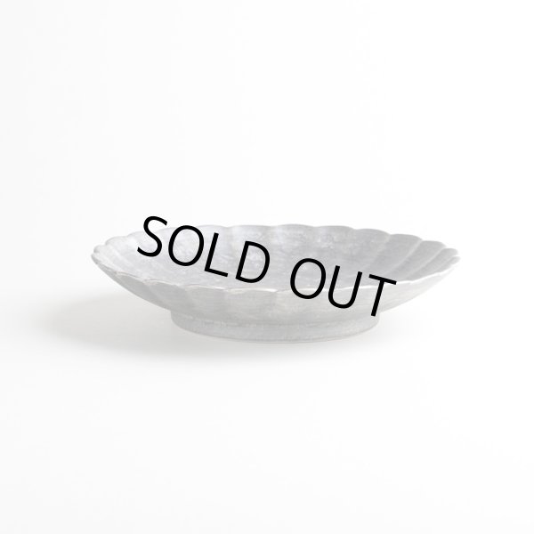 Photo4: Medium Plate Gin geshou Silver (14cm/5.5in) (4)