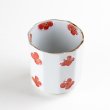 Photo2: Yunomi Tea Cup for Green Tea Icchin kobana Red (2)