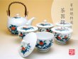 [Made in Japan] Ironabeshima Iwa botan Tea set (5 cups & 1 pot)