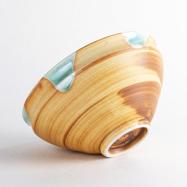 Photo3: Matcha Bowl Hisui with Wooden Box (3)
