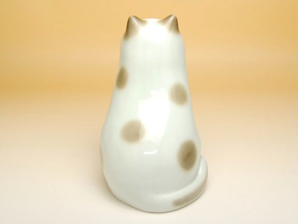 Photo2: Figurine Omukae neko Cat (Blown) (2)