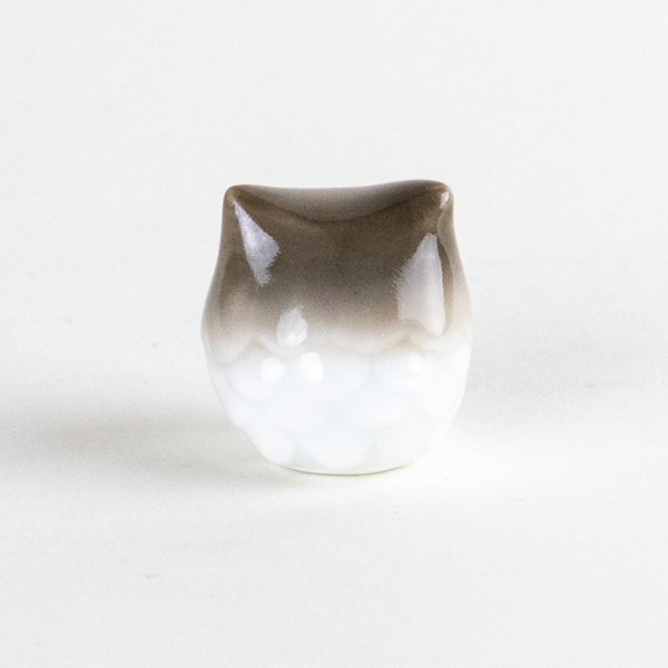 Photo3: Figurine Owl Mini-Fukurou Brown (3)