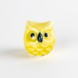 Photo1: Figurine Owl Mini-Fukurou Yellow (1)