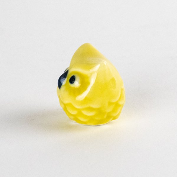 Photo2: Figurine Owl Mini-Fukurou Yellow (2)