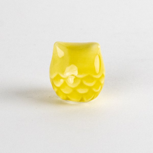 Photo3: Figurine Owl Mini-Fukurou Yellow (3)