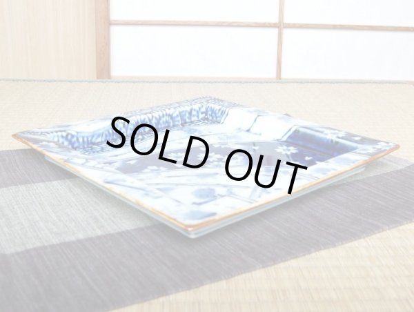 Photo3: Extra Large Plate (28.5cm) Kosome nejiri-mon (3)