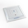 Photo4: Extra Large Square Plate Kosome-Marumon (28.5 cm/11.2 in) (4)