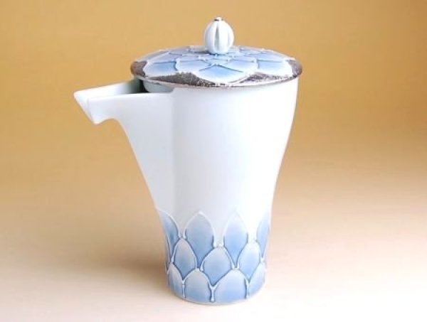 Photo2: Sake set 1 pc Tokkuri bottle and 2 pcs Cups Dahlia (2)