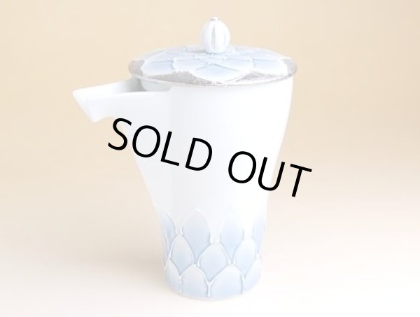 Photo2: Sake set 1 pc Tokkuri bottle and 2 pcs Cups Dahlia (2)