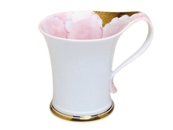 [Made in Japan] Kindami pink botan mug