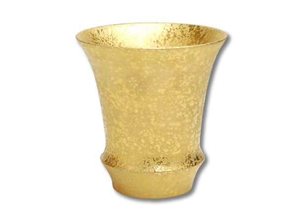 [Made in Japan] Kinsai gold (Vertical) SAKE GLASS