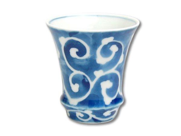 [Made in Japan] Dami tako karakusa (Vertical) SAKE GLASS