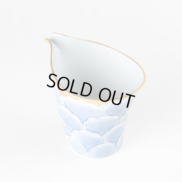 Photo2: Sake Tokkuri Pitcher Kinno botan Blue peony (2)