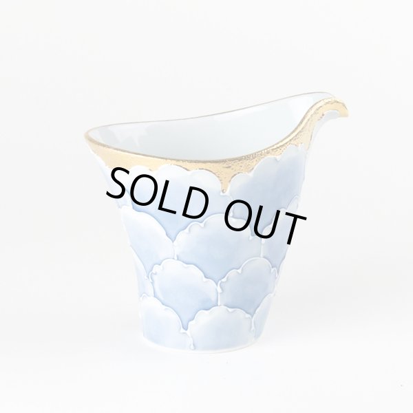 Photo3: Sake Tokkuri Pitcher Kinno botan Blue peony (3)