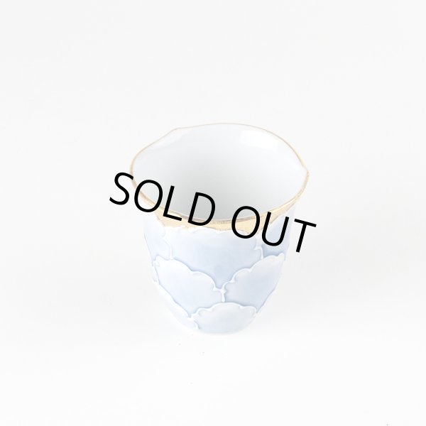 Photo2: Sake Cup Kinno botan Blue peony (6.5cm/2.5in) (2)