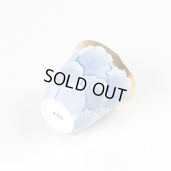 Photo3: Sake Cup Kinno botan Blue peony (6.5cm/2.5in) (3)