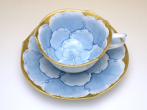 Photo3: Coffee Cup and Saucer Kinnou botan (3)