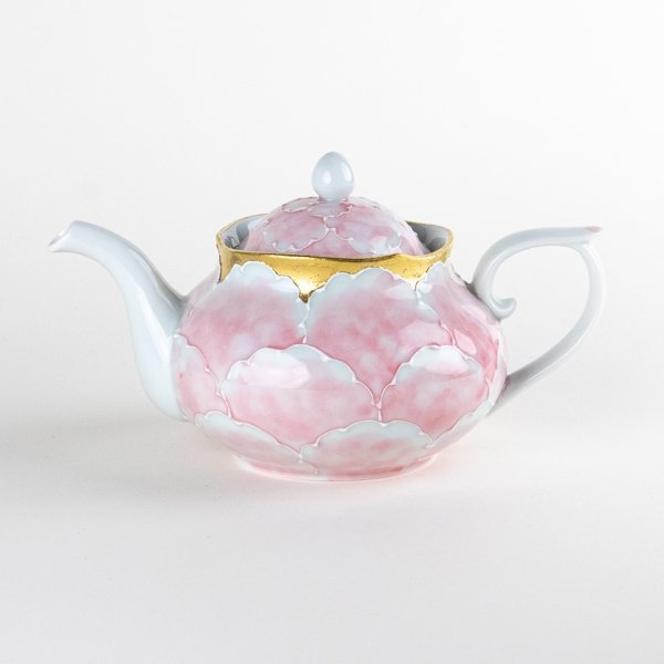 Photo1: Teapot Soto-Kin Botan Pink & Gold (1)