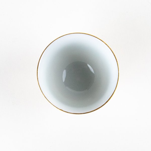 Photo3: Yunomi Tea Cup for Green Tea Soto-Botan Pink & Gold (3)