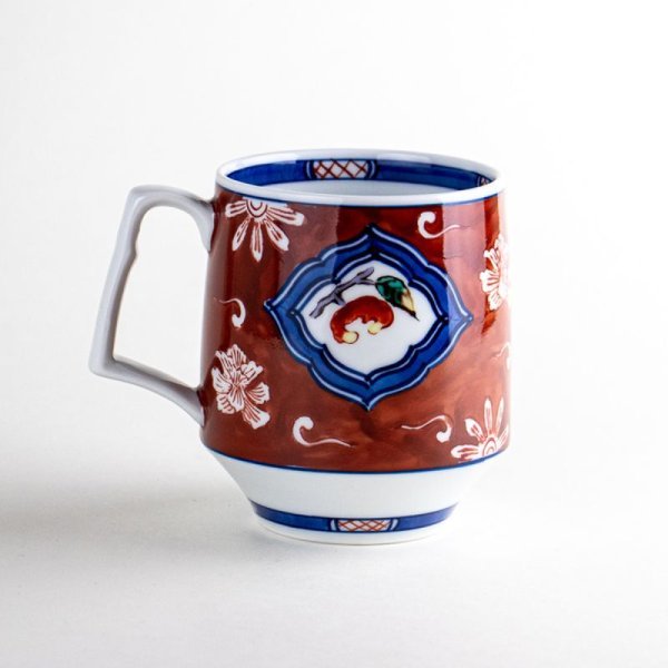 Photo2: Mug Dami karakusa Red (2)