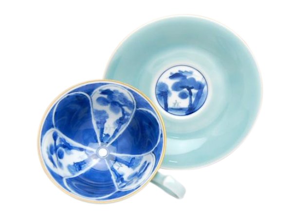 [Made in Japan] Seiji wari sansui Cup and saucer