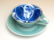 Photo3: Tea Cup and Saucer Seiji wari sansui (3)