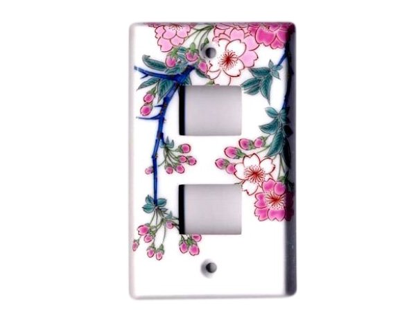 [Made in Japan] Somenishiki Kinsai Sakura (2 hole) plug socket cover