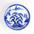 Photo1: Large Plate Landscape Sansui (24 cm/9.4 in) (1)