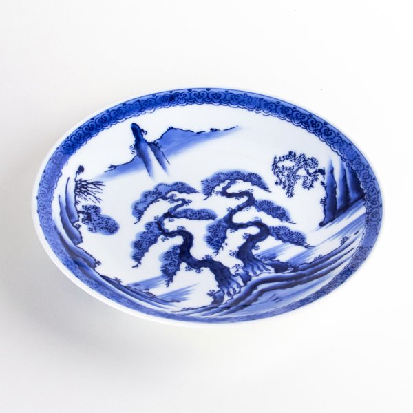 Photo2: Large Plate Landscape Sansui (24 cm/9.4 in) (2)