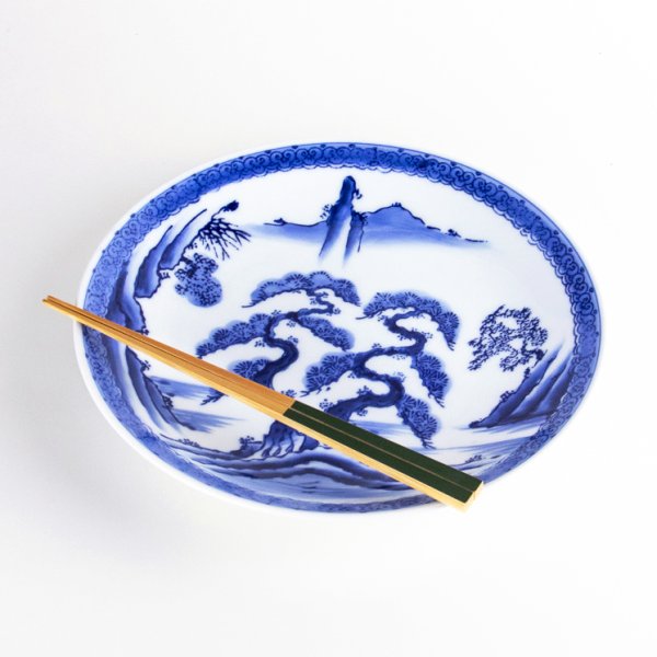 Photo6: Large Plate Landscape Sansui (24 cm/9.4 in) (6)
