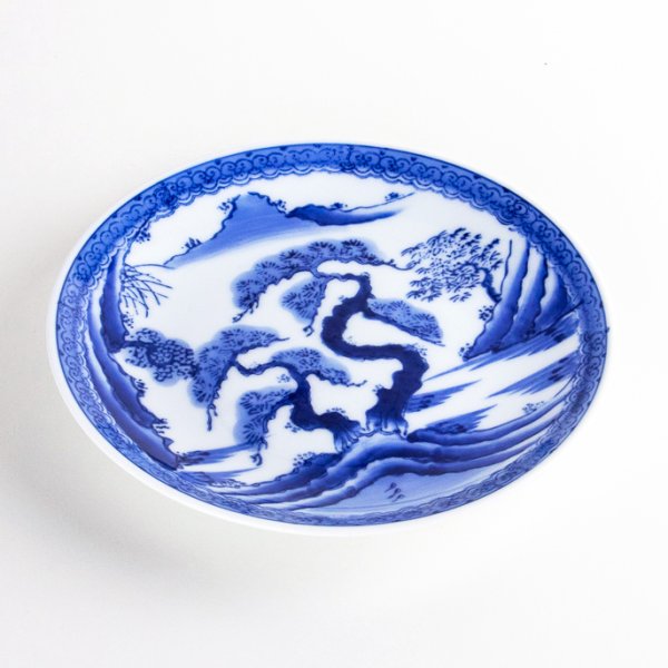 Photo2: Large Plate Landscape Sansui (18 cm/7.1 in) (2)