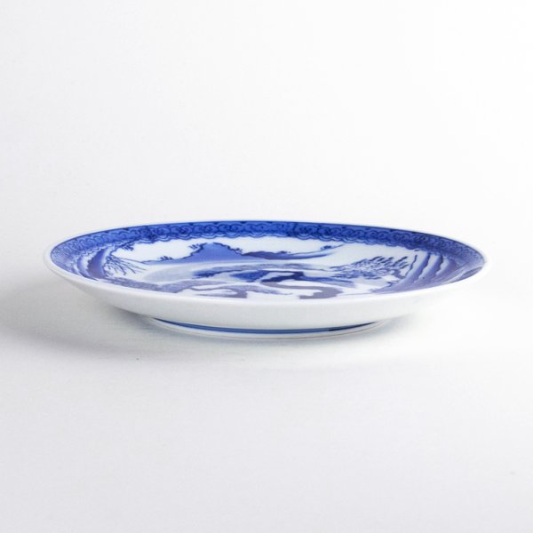 Photo3: Large Plate Landscape Sansui (18 cm/7.1 in) (3)