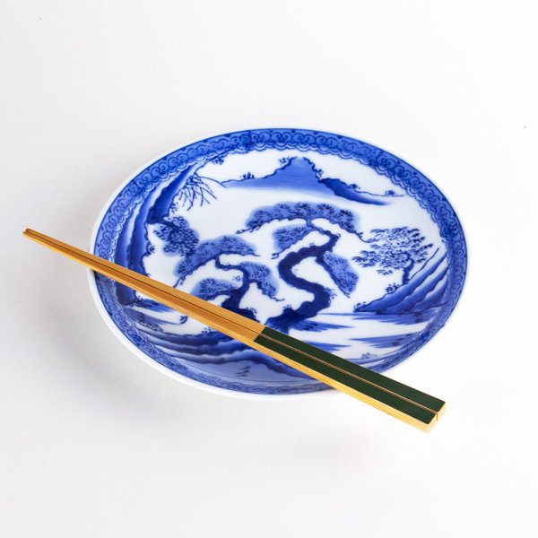 Photo5: Large Plate Landscape Sansui (18 cm/7.1 in) (5)