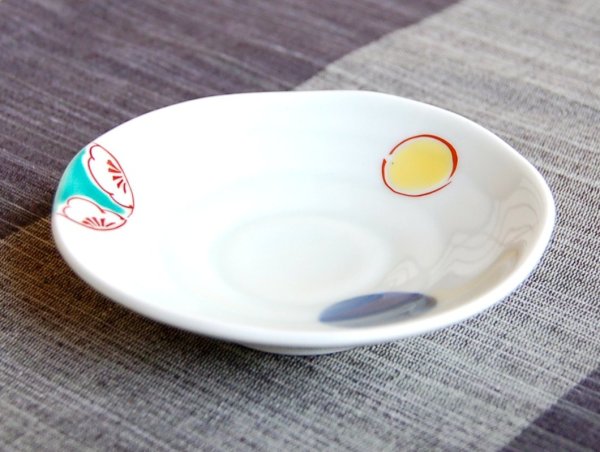 Photo2: Small Plate (10.5cm) Hana marumon (2)