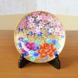 Photo1: Decorative Plate 16.6cm Kinsai Botan-Sakura Peony and Cherry blossom | Kinryugama Kiln work (1)
