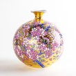 Photo2: Kinsai Sakura and Bird Vase by Kinryu Kiln (2)