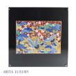 Photo1: Kinsai Sho-Chiku-Bai and Cranes Framed Porcelain Art by Kinryu Kiln (1)